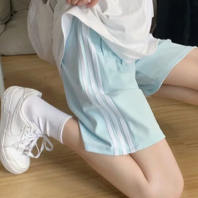Women 2025 Cotton Sports Shorts White White — feature 14