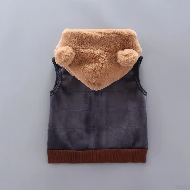 2023 Boys Fleece Pants Brown Bear Patch Set - Image 6