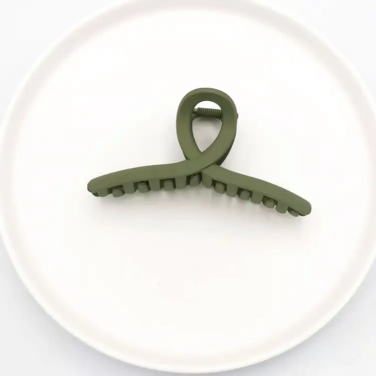 Green Cross Hair Grip Clip for Women - Image 11