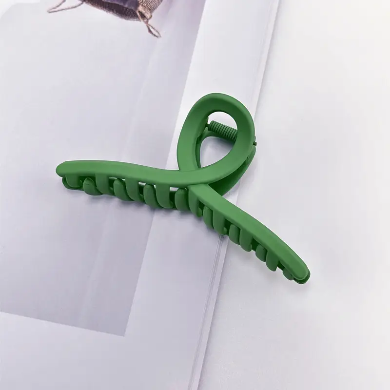 Green Cross Hair Grip Clip for Women - Image 24