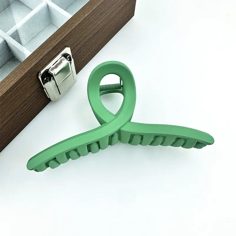Green Cross Hair Grip Clip for Women - Image 28