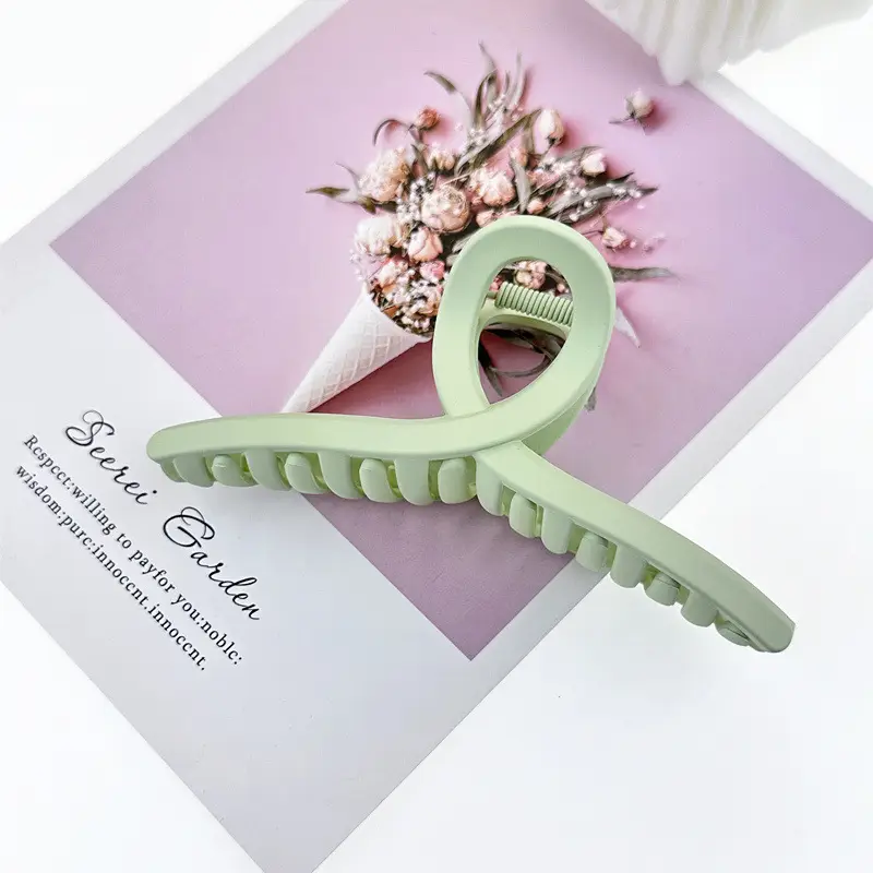 Green Cross Hair Grip Clip for Women - Image 30