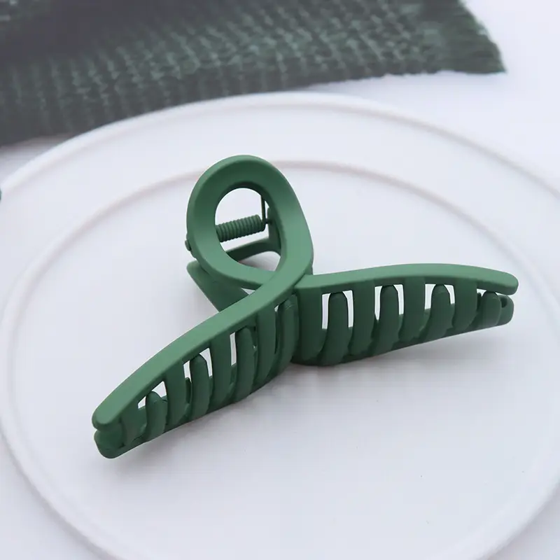 Green Cross Hair Grip Clip for Women - Image 4