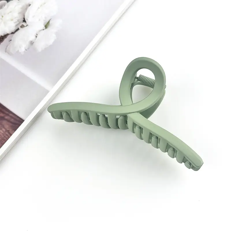 Green Cross Hair Grip Clip for Women - Image 8