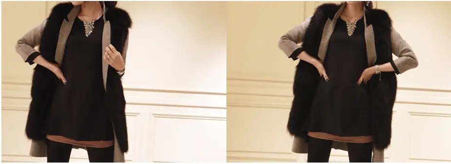 Women Gray Faux Fur Vest Waistcoat Style — feature 13