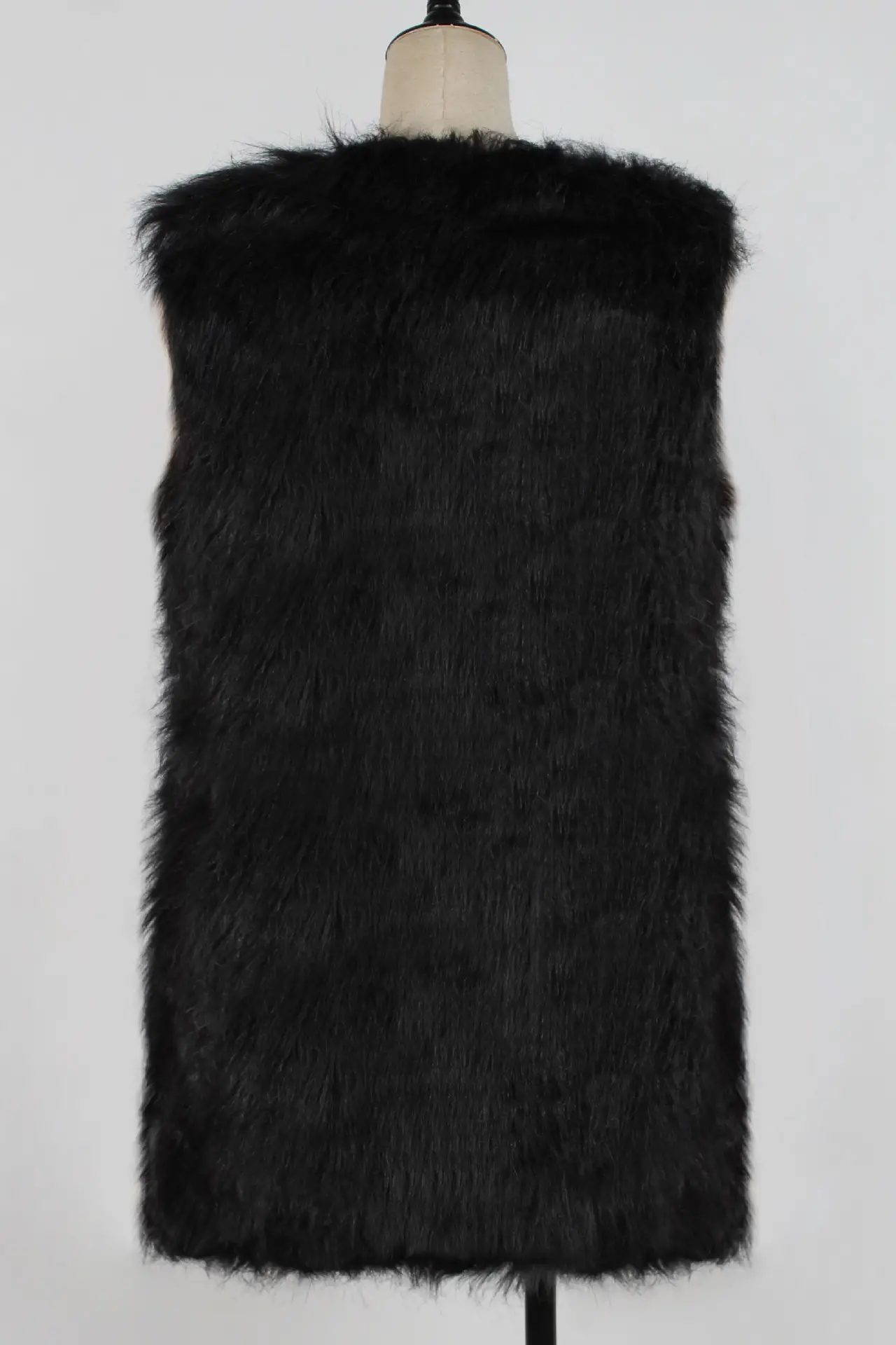 Women Gray Faux Fur Vest Waistcoat Style — feature 18