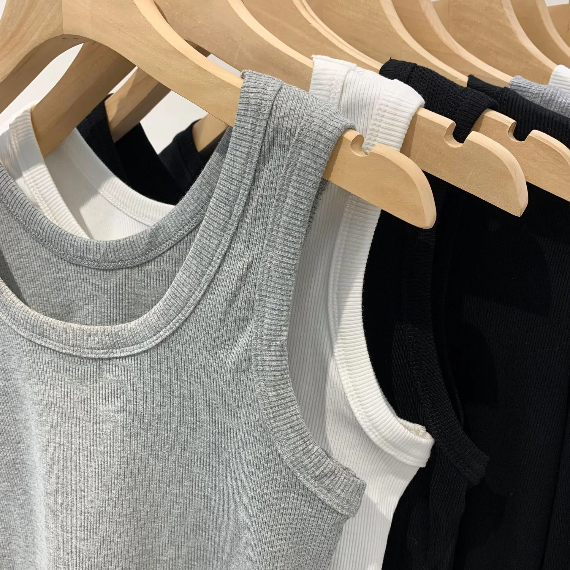 Women's White Sleeveless Camisole Summer Base Vest - Image 13