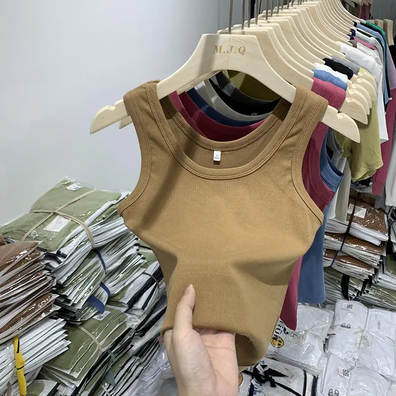 Women's White Sleeveless Camisole Summer Base Vest - Image 11