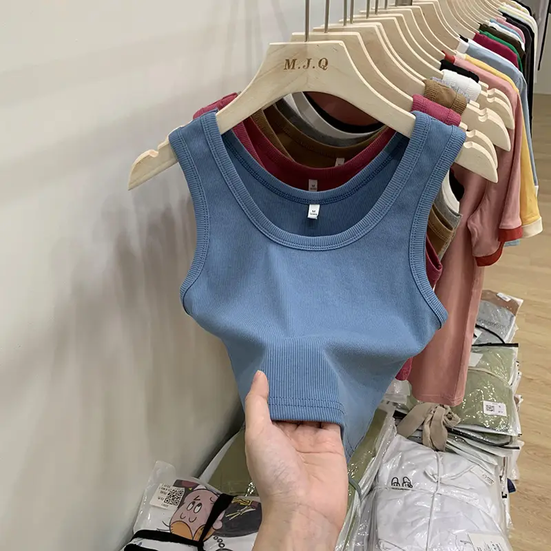 Women's White Sleeveless Camisole Summer Base Vest - Image 6