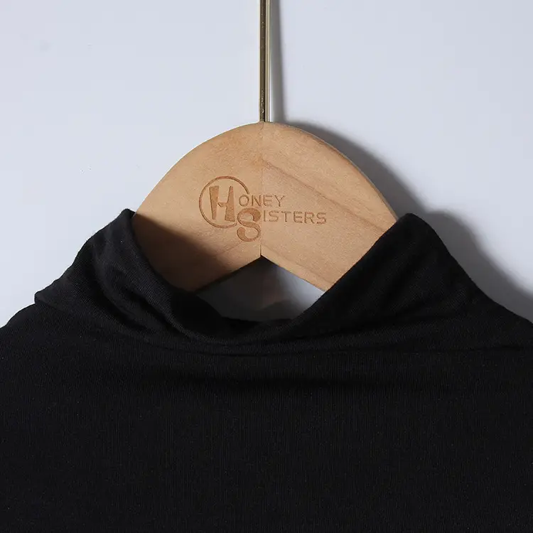 2023 New Women Black Slim Fit Hoodie - Image 2
