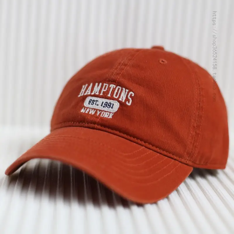 Red Embroidered Baseball Cap Women's 4 Seasons