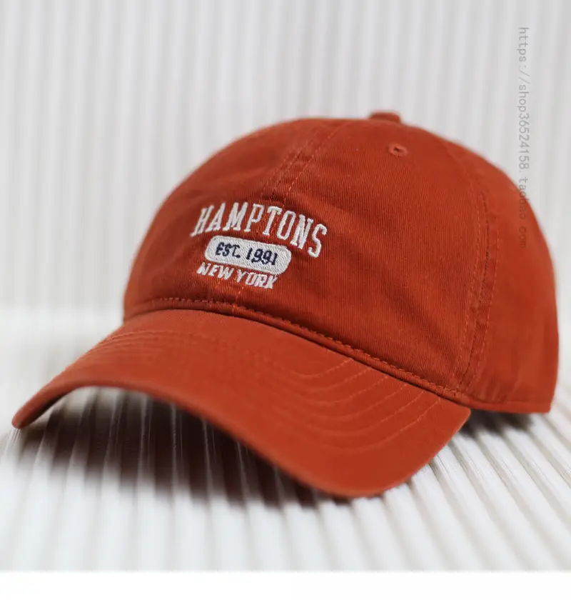 Red Embroidered Baseball Cap Women's 4 Seasons — feature 2