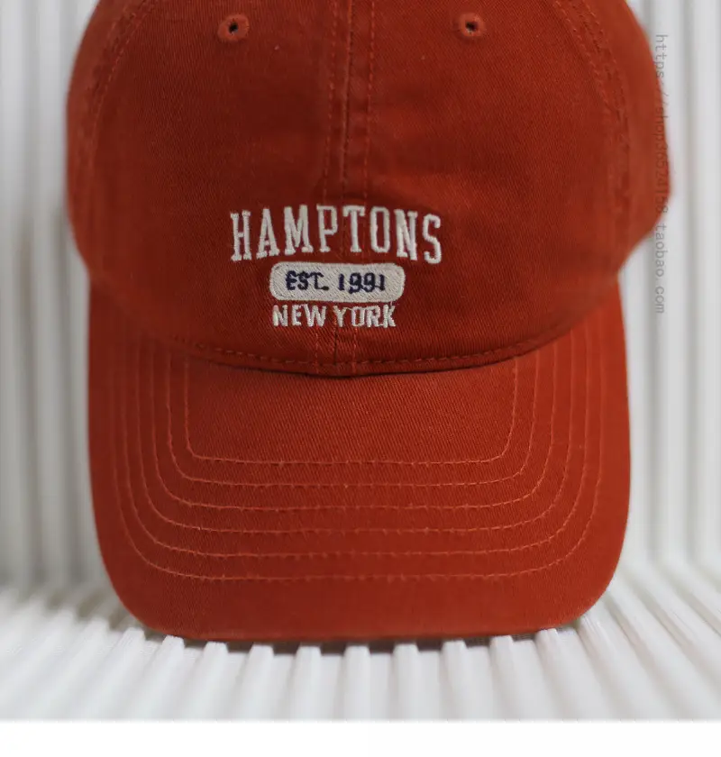 Red Embroidered Baseball Cap Women's 4 Seasons — feature 21