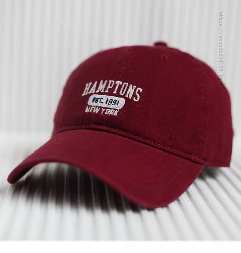 Red Embroidered Baseball Cap Women's 4 Seasons — feature 8