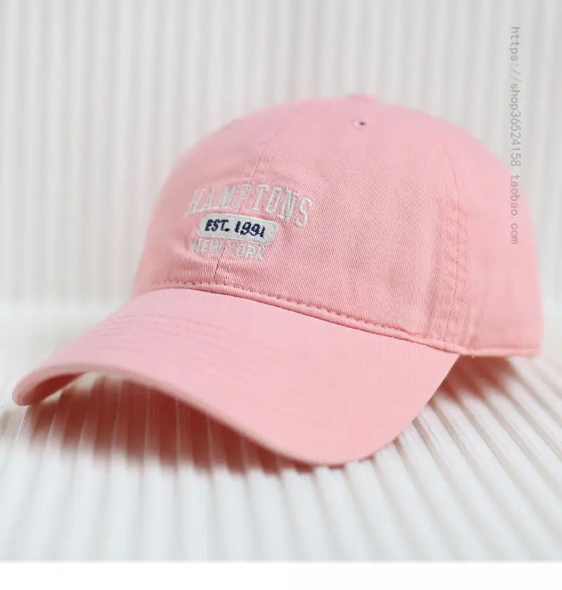 Red Embroidered Baseball Cap Women's 4 Seasons