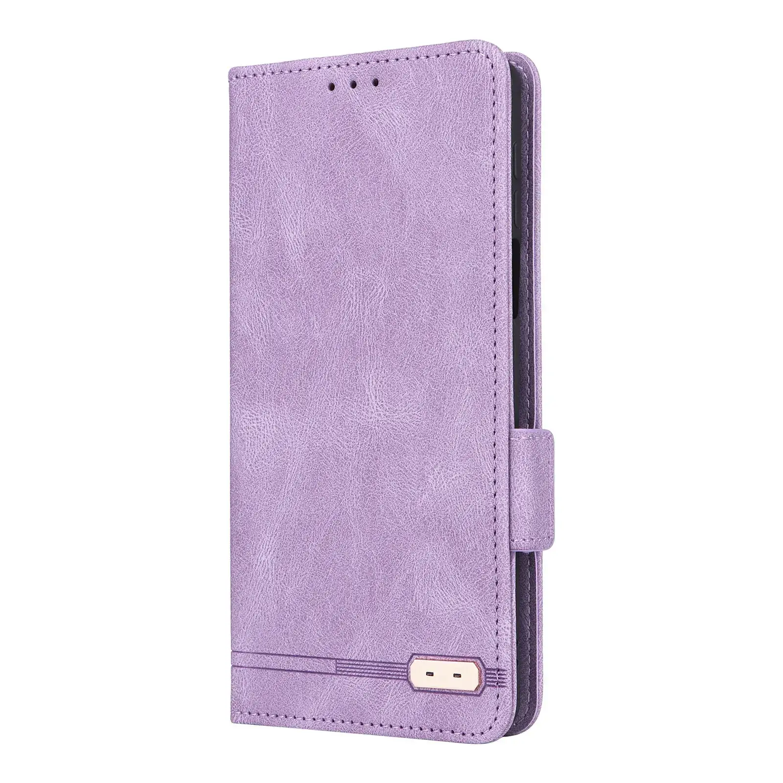 Motorola EDGE20PRO Purple Leather Flip Case with Magnetic Buckle