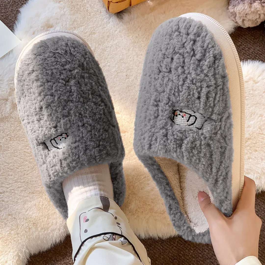 Lidani Cotton Slippers for Men, Autumn and Winter Non-Slip 2026 New Model, Indoor Warm Plush Slippers