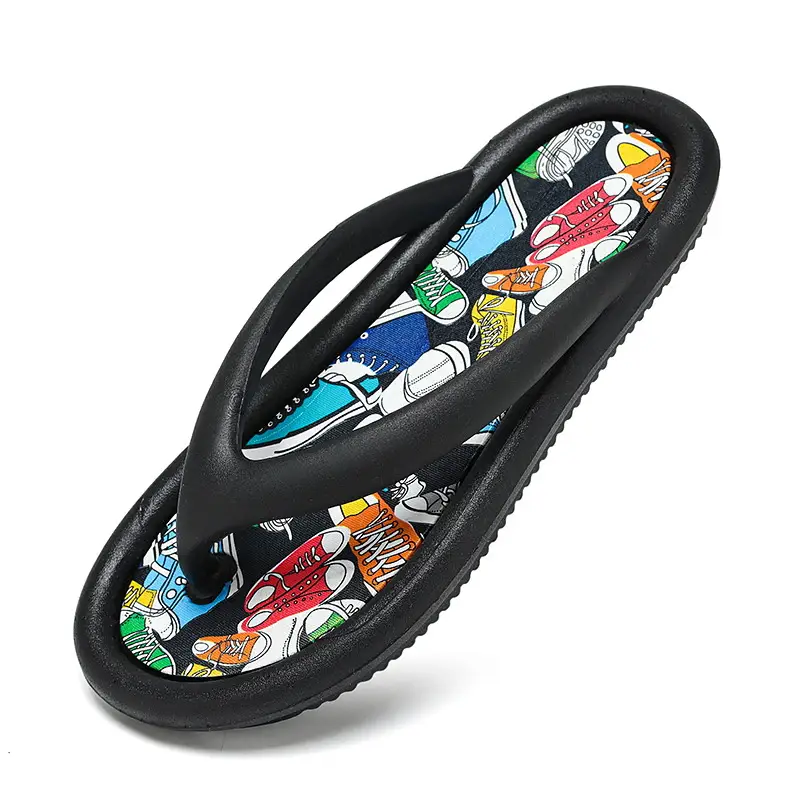 Men's Korean Style Printed Flip Flops Summer