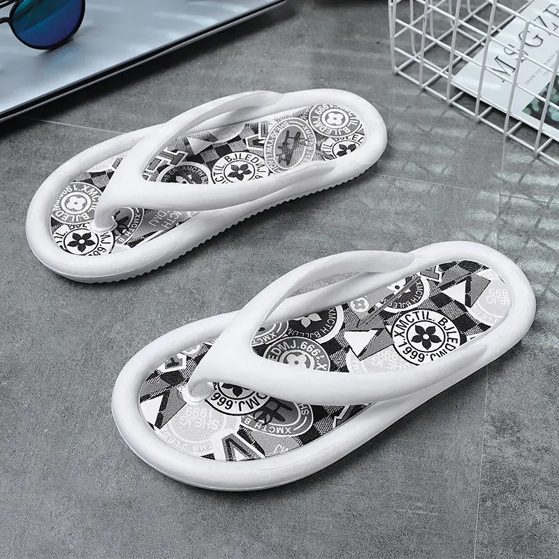 Men's Korean Style Printed Flip Flops Summer