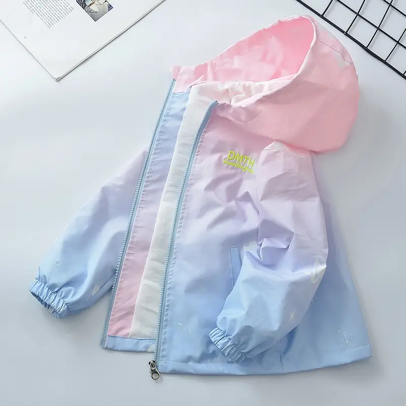 Girls Korean Style Gradient Rusk Coat 2024 - Image 11