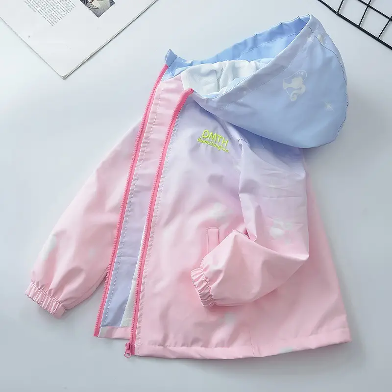 Girls Korean Style Gradient Rusk Coat 2024 - Image 7