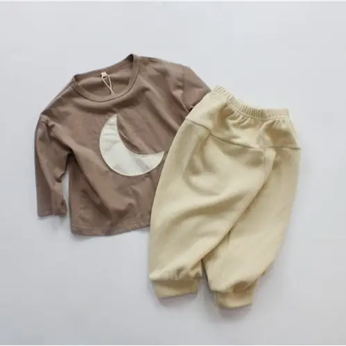 New Spring Boys T-Shirt Moon Cutout Long Sleeve - Image 5
