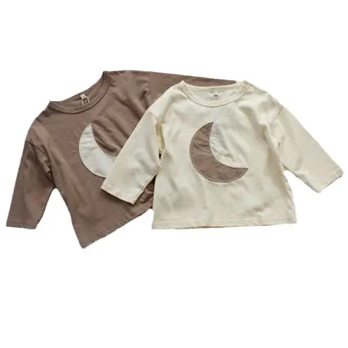 New Spring Boys T-Shirt Moon Cutout Long Sleeve - Image 7