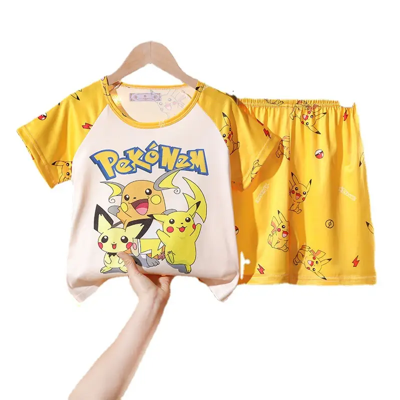 Children's Cartoon Pajamas Summer Boys Purple Short Sleeve