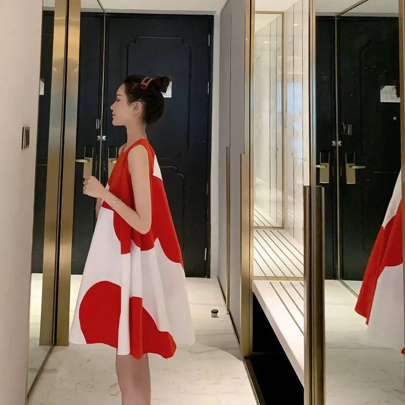 Korean Style Plus Size Sleeveless Midi Dress — feature 11