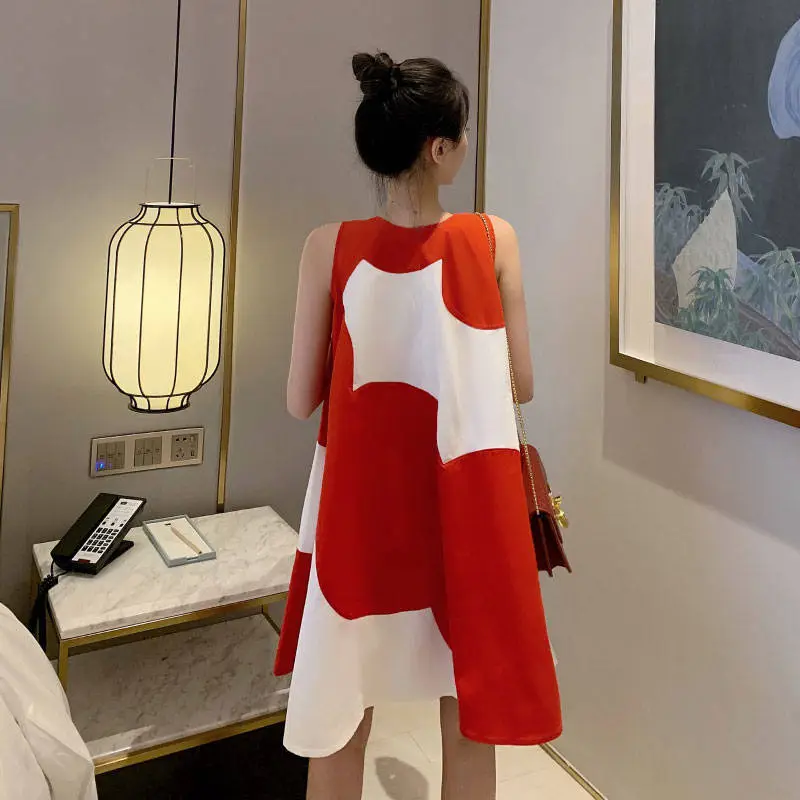 Korean Style Plus Size Sleeveless Midi Dress — feature 12