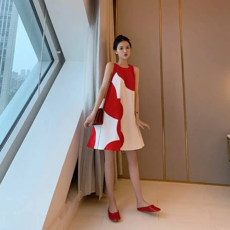 Korean Style Plus Size Sleeveless Midi Dress — feature 16