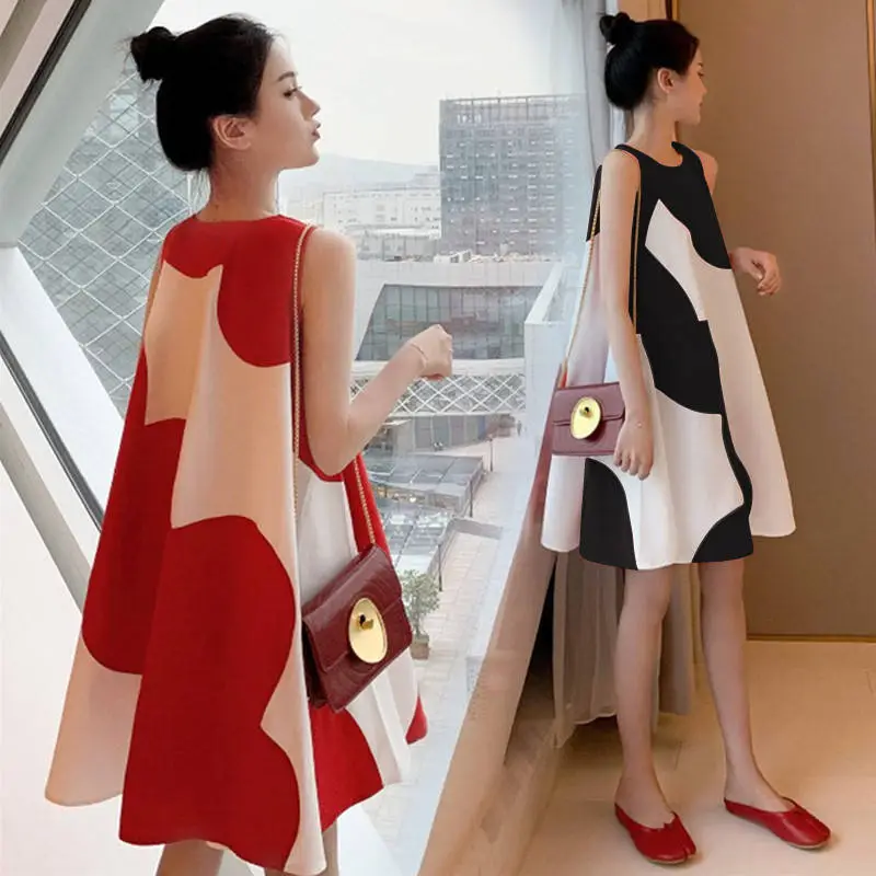 Korean Style Plus Size Sleeveless Midi Dress — feature 2