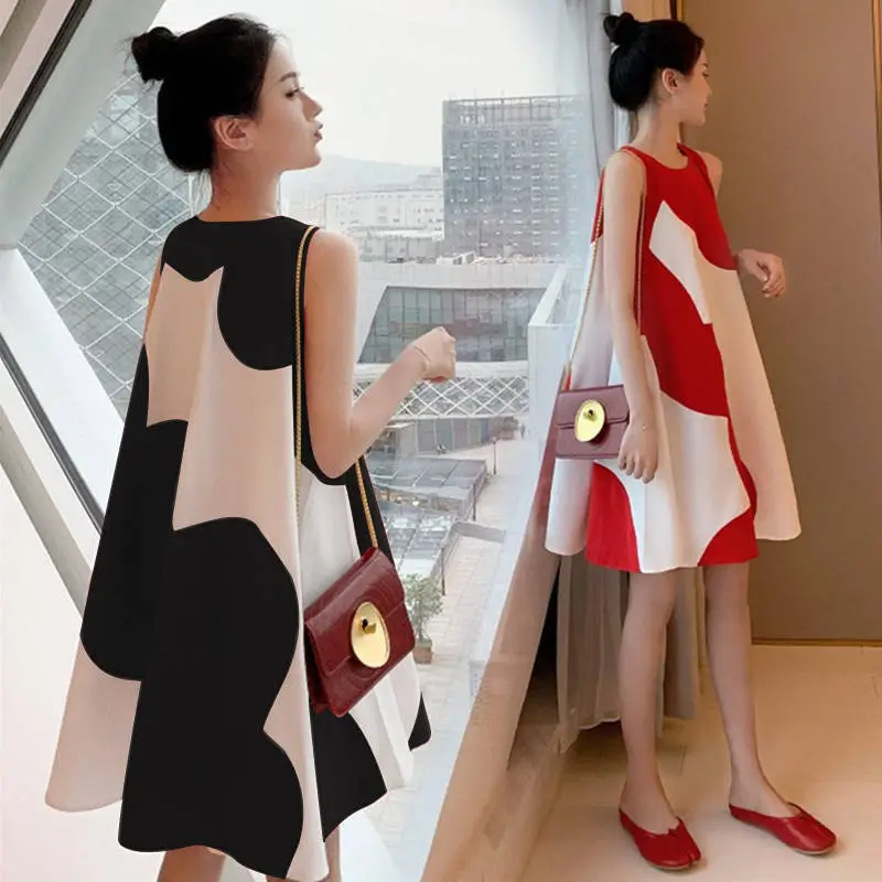 Korean Style Plus Size Sleeveless Midi Dress — feature 4