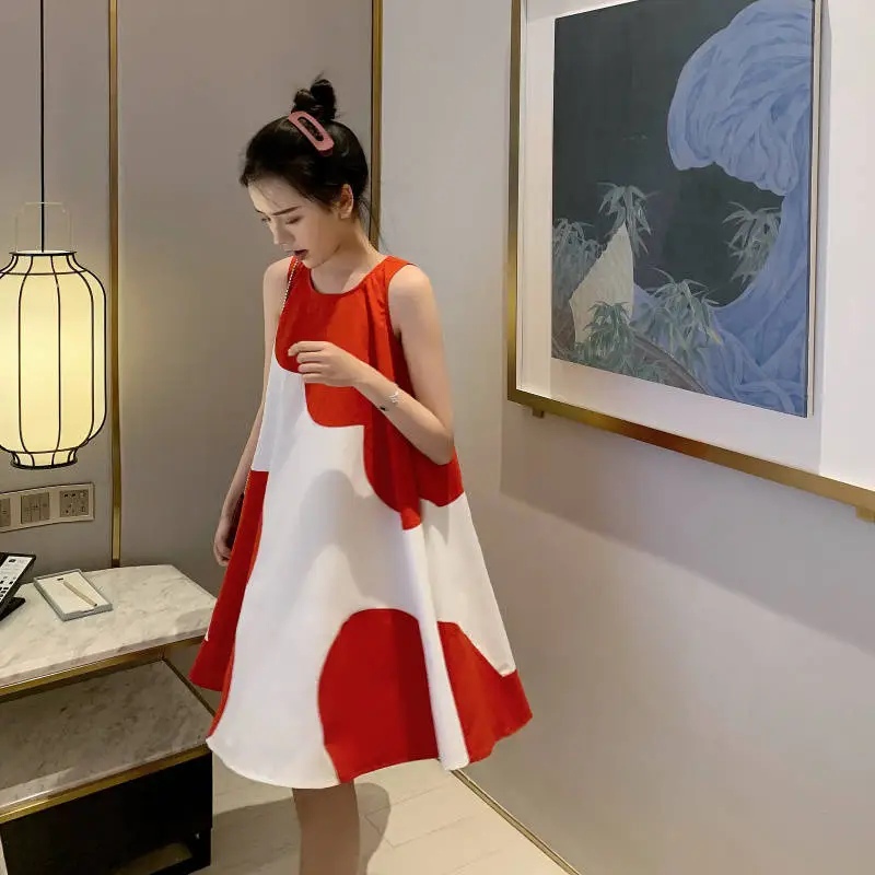 Korean Style Plus Size Sleeveless Midi Dress — feature 8