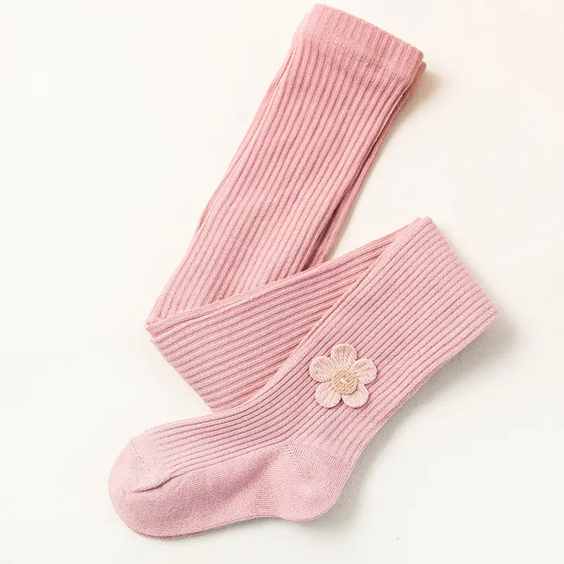 Black Cotton Sunflower Leggings for Girls