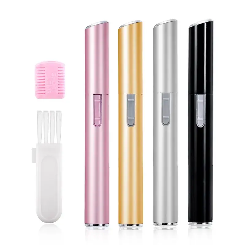USB Rechargeable Electric Eyebrow Trimmer Pink - Image 10
