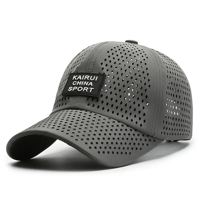 Navy Perforated Kairui Sports Cap for Men Women - Image 3