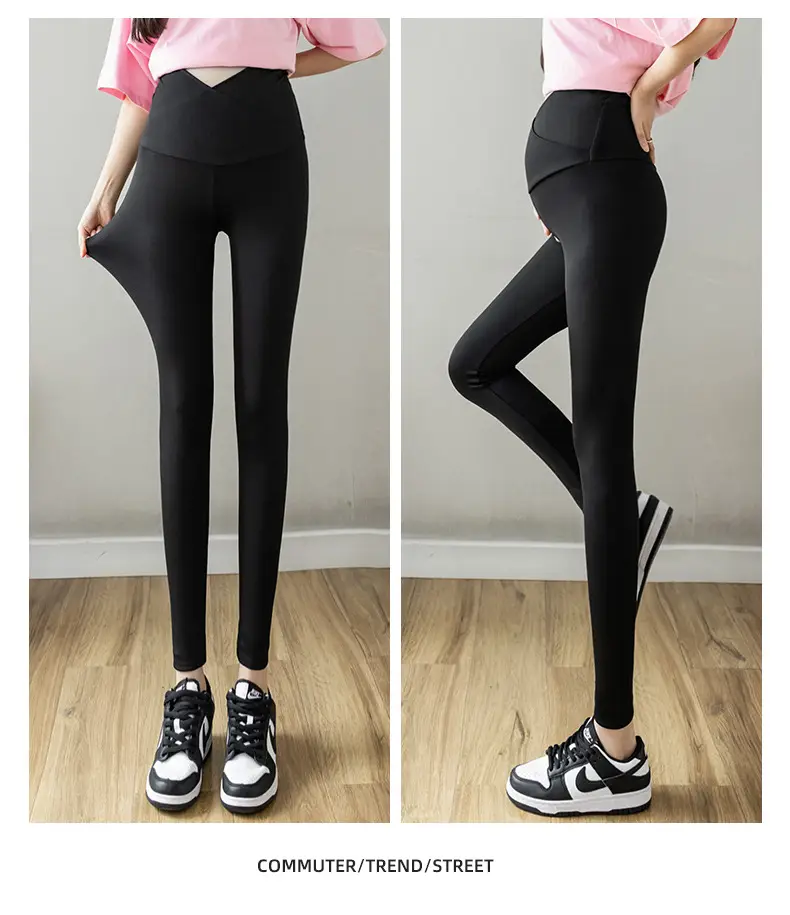 Pregnant Women Shark Skin Leggings Velvet Thick Winter Pants — feature 17