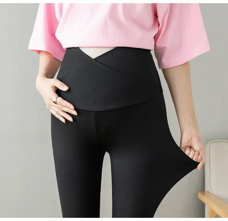 Pregnant Women Shark Skin Leggings Velvet Thick Winter Pants — feature 21