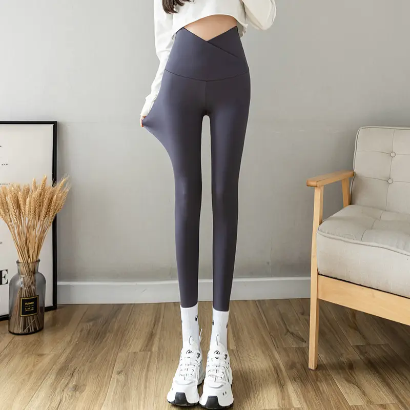 Pregnant Women Shark Skin Leggings Velvet Thick Winter Pants