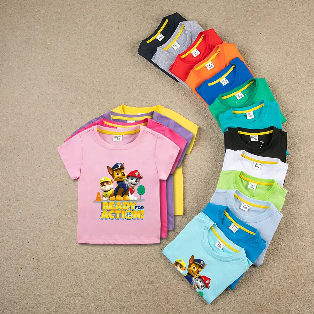 2022 Kids Cotton T-shirt Wang Wang Team Ready for Action Blue - Image 19