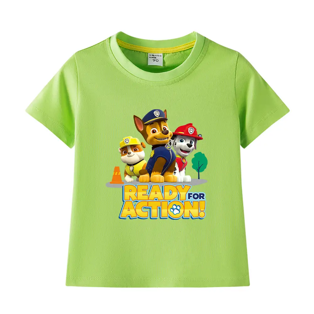 2022 Kids Cotton T-shirt Wang Wang Team Ready for Action Blue - Image 20