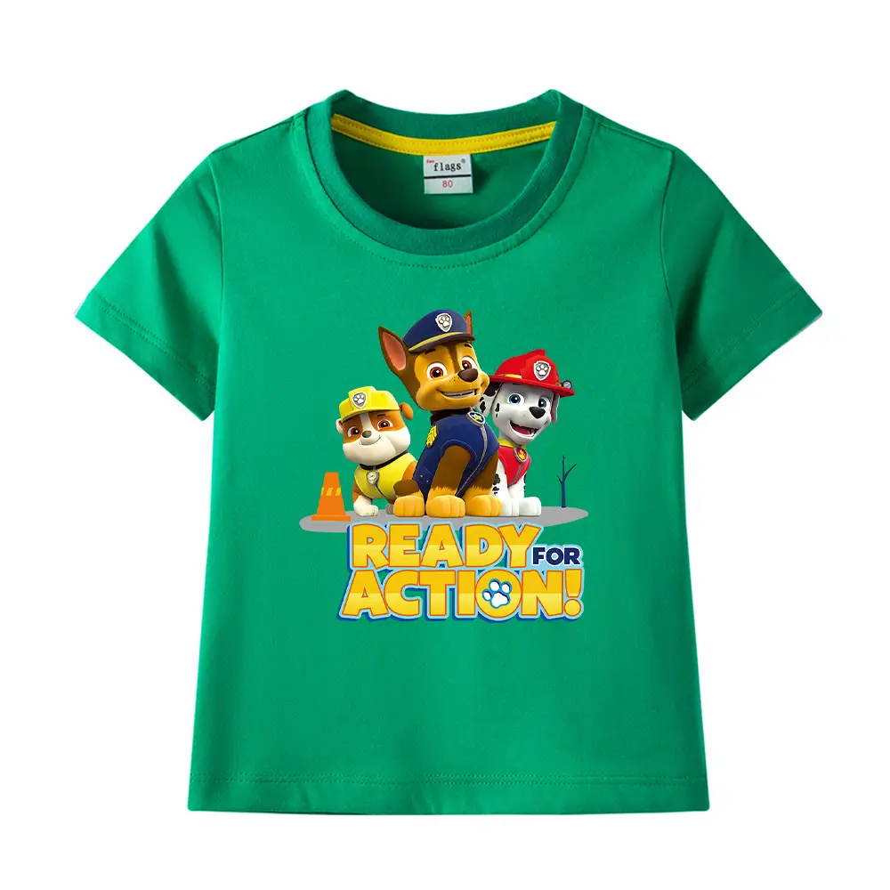 2022 Kids Cotton T-shirt Wang Wang Team Ready for Action Blue - Image 21