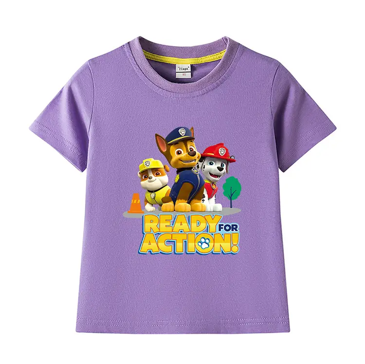 2022 Kids Cotton T-shirt Wang Wang Team Ready for Action Blue — feature 16