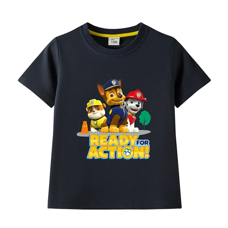 2022 Kids Cotton T-shirt Wang Wang Team Ready for Action Blue — feature 18