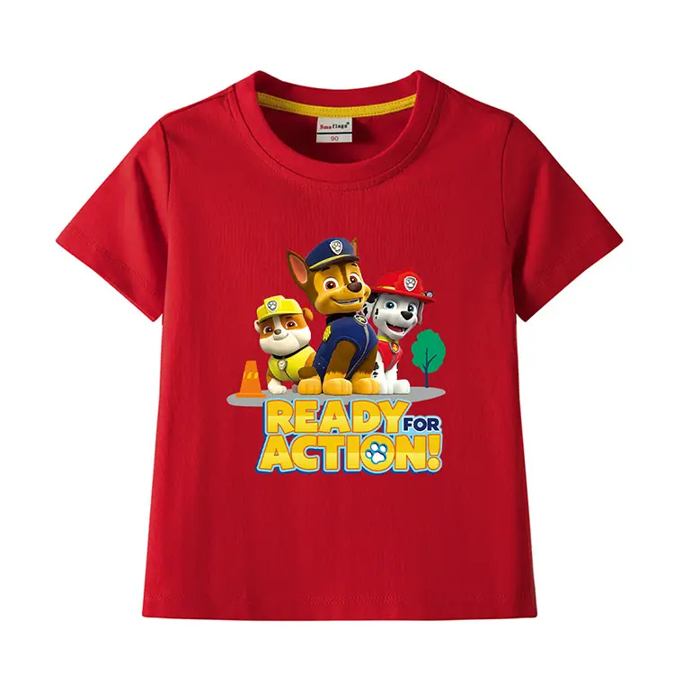 2022 Kids Cotton T-shirt Wang Wang Team Ready for Action Blue — feature 5