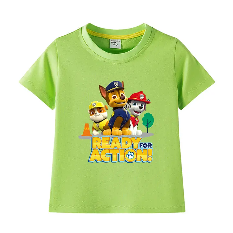 2022 Kids Cotton T-shirt Wang Wang Team Ready for Action Blue — feature 8
