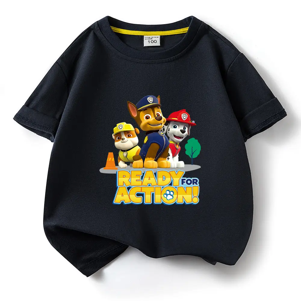 2022 Kids Cotton T-shirt Wang Wang Team Ready for Action Blue - Image 17
