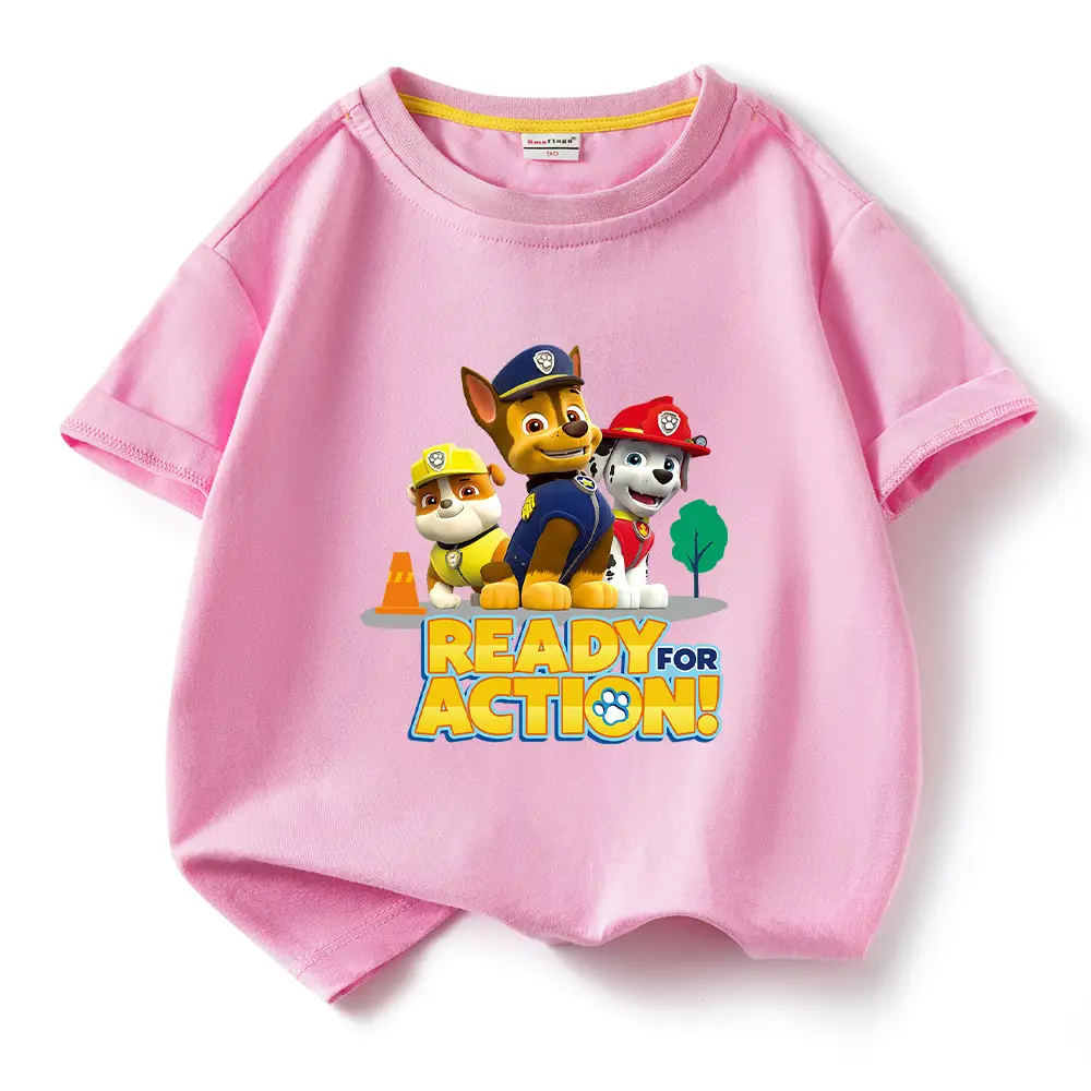 2022 Kids Cotton T-shirt Wang Wang Team Ready for Action Blue - Image 2