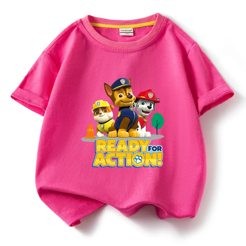 2022 Kids Cotton T-shirt Wang Wang Team Ready for Action Blue - Image 3